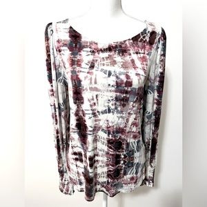 NWT Allison Joy EVEREVE Elana Top Smocked Cuff Puff Sleeve Size Medium